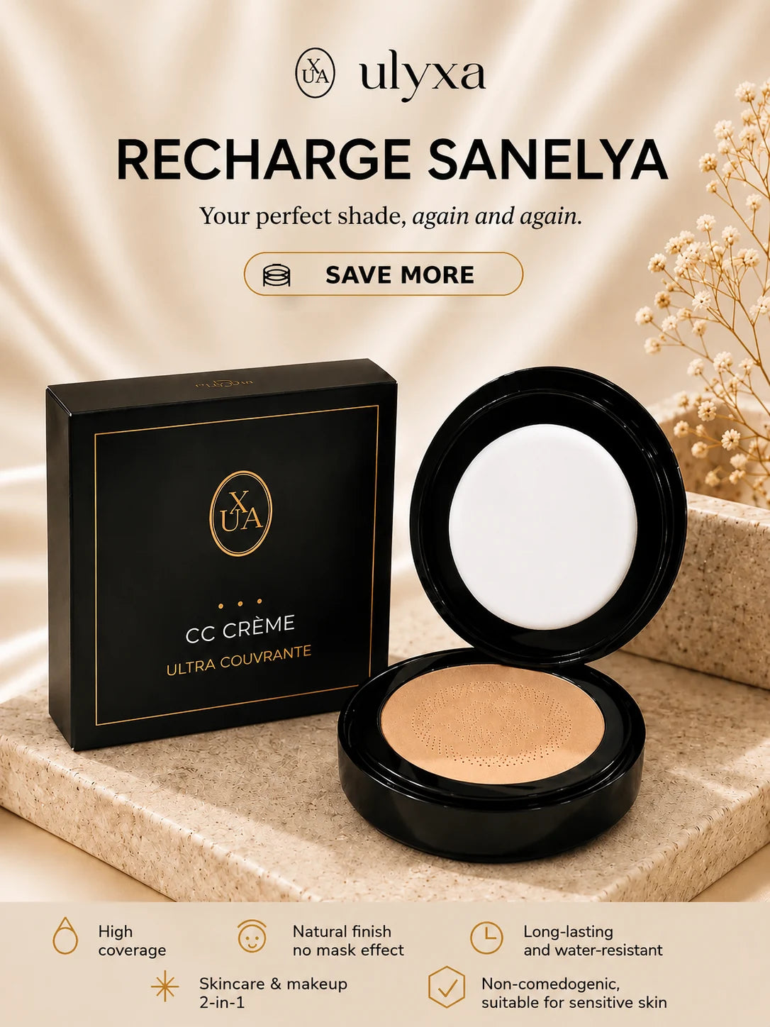 Official Sanelya CC Cream Refill – High Coverage, Natural Finish